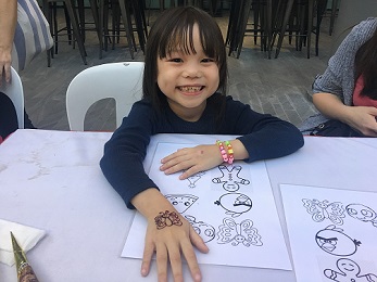 A happy visitor