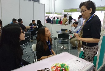 Checking an exhibitor pass for entry