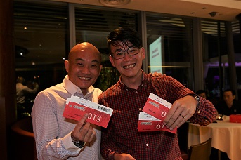 Winners of the human rock, paper, scissors game