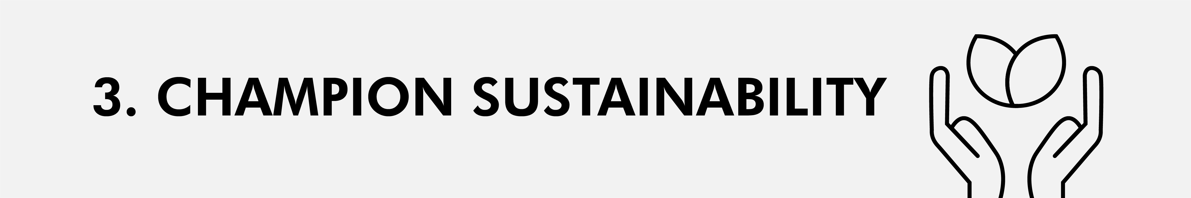 CHAMPION SUSTAINABILITY