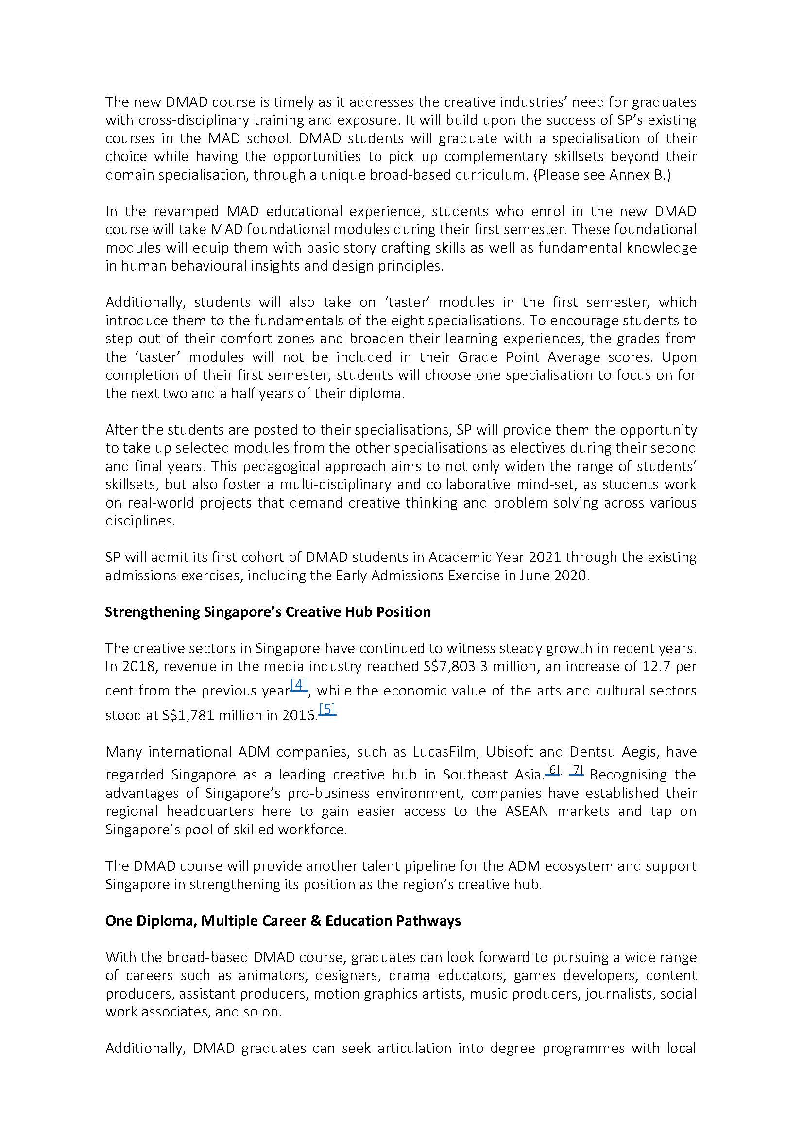 [Media Release] Singapore Polytechnic Launches New Diploma To Strengthen Nation’s Arts, Design &amp; Media Ecosystem_Page_2