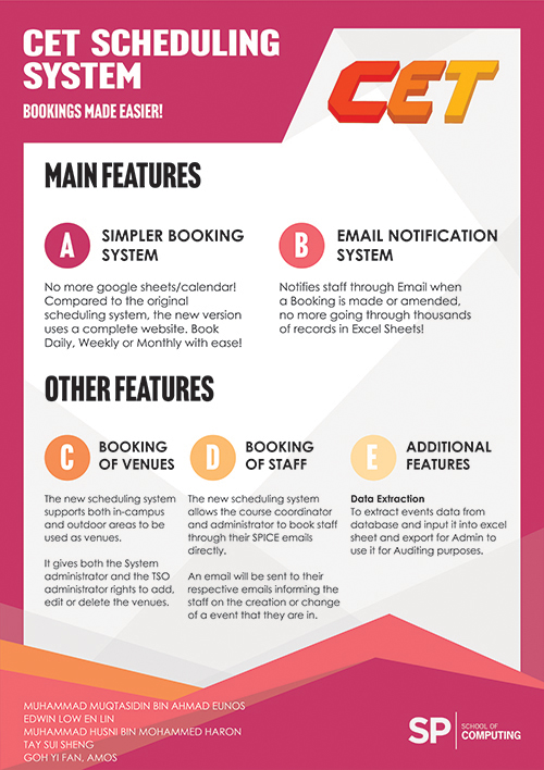CET Scheduling System poster