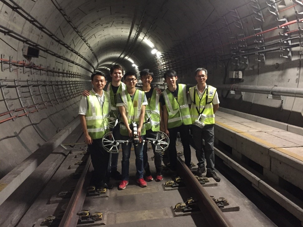 Aerial Vehicle System Capable for Tunnel Inspection