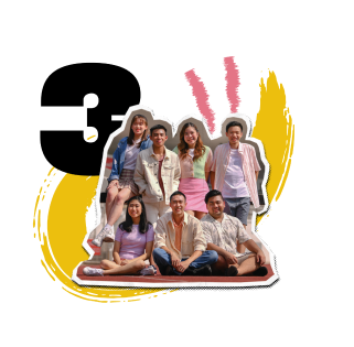 Graphic illustration of Singapore Polytechnic's Alumni