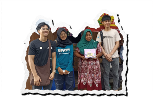Graphic illustration of students on an overseas enrichment programme